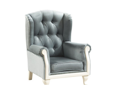 Chesterfield Wing Chair Armchair Upholstery TV Office Couch Genuine Leather
